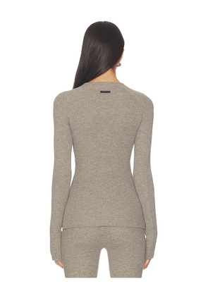 Fear of God ESSENTIALS Waffle Long Sleeve Top in Grey. Size M. Also in XS, S, L, XL.