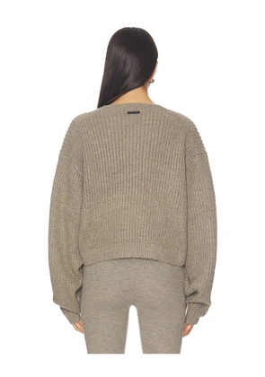 Fear of God ESSENTIALS Heavy Waffle 90's Sweater in Neutral. Size M. Also in XS, S.