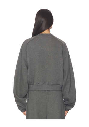 Fear of God ESSENTIALS 90's Raglan Sweatshirt in Charcoal. Size M. Also in XS, S, L, XXS.