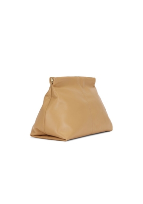 Flattered Clay Clutch in Tan.