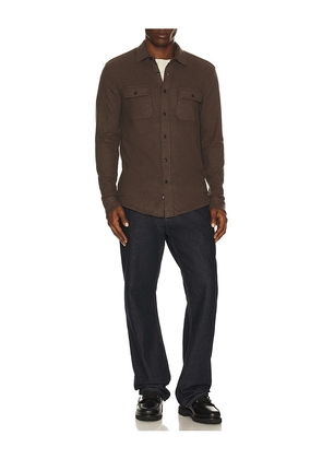 Faherty Legend Sweater Shirt in Brown. Size M. Also in S, L.