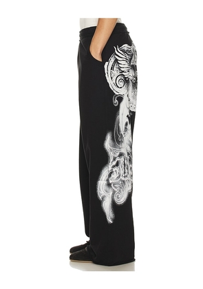 Jaded London Gothic Printed Joggers in Black. Size M. Also in L, S, XL/1X.