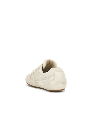 Isabel Marant Senny Low Sneaker in Taupe. Size 37. Also in 39, 40, 41.
