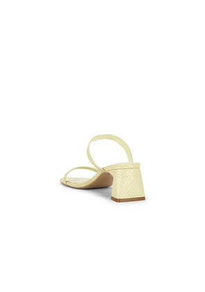 SIMKHAI Clara Snake Print Leather Block Heel in Yellow. Size 38. Also in 37, 39, 40.