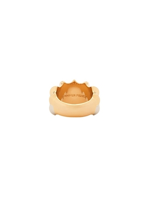 Jennifer Fisher Double Murphy Ring in Metallic Gold,Metallic Silver. Size 6. Also in 7, 8.