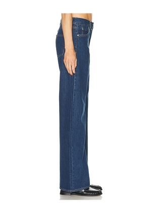 GRLFRND Rory Short Rise Baggy in Navy. Size 24. Also in 23, 25, 26, 27, 28, 29, 30, 31, 32.
