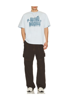 Gothicmochas Star Power 2.0 Tee in Baby Blue. Size M. Also in S, L, XL/1X.