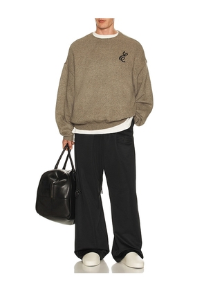 Fear of God ESSENTIALS Waffle Crewneck Sweater in Grey. Size M. Also in L.