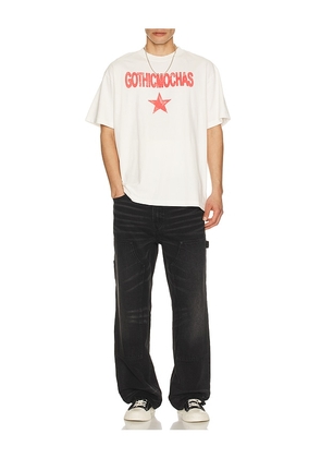 Gothicmochas Rockstar Tee in Cream. Size M. Also in S, L.