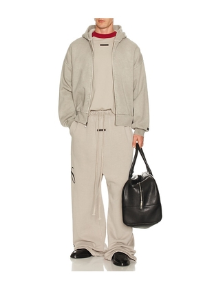 Fear of God ESSENTIALS Classic Full Zip Hoodie in Grey. Size M. Also in L, XXL/2X.