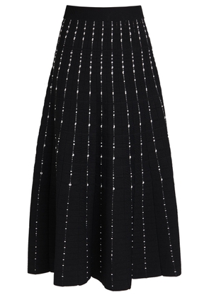 Joseph Stripe-embroidered Knit Maxi Skirt - Black And White - S (UK8-10 / S)