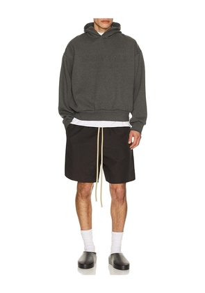 Fear of God ESSENTIALS Classic Hoodie in Grey. Size M. Also in XS, S, L, XL/1X, XXL/2X.