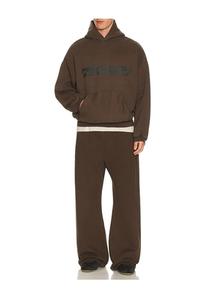 Fear of God ESSENTIALS 90'S Hoodie in Brown. Size M. Also in XS, S, L, XL/1X, XXL/2X.