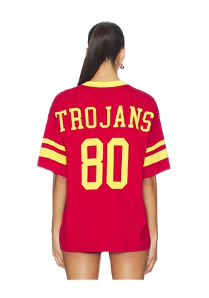 Hype and Vice University Of Southern California Knitted Jersey Tee in Red. Size M. Also in XS, S, L, XL.