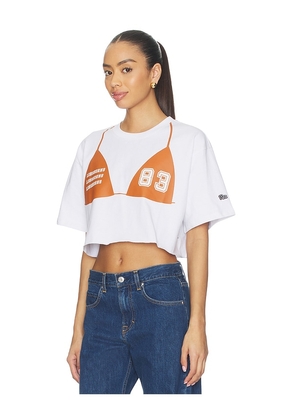 Hype and Vice University Of Texas At Austin Track Tee in Burnt Orange in White. Size M. Also in XS, S, L, XL.