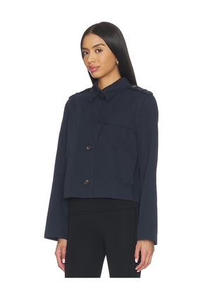 FRAME The Short Trench in Navy. Size L. Also in M, XL.