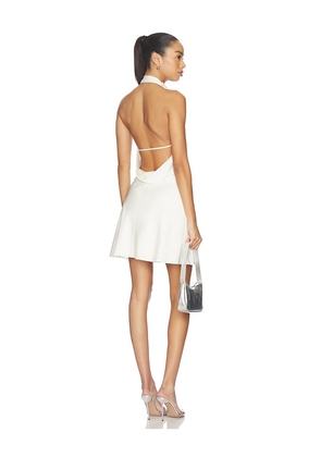 SIMKHAI Reanna Satin Mini Dress in Ivory. Size 10. Also in 4.
