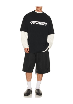 Fear of God ESSENTIALS 90'S Short Sleeve Tee in Black. Size M. Also in L.