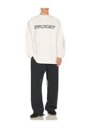 Fear of God ESSENTIALS 90'S Long Sleeve Tee in White. Size M. Also in XS, S, L, XL/1X.