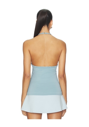 Geel Carly Top in Blue. Size L. Also in S, M.