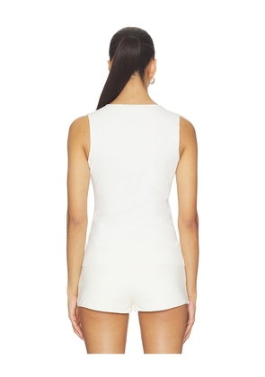 Geel Iris Top in White. Size S. Also in M, L, XL.