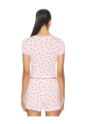 Hanky Panky Baby Tee in Pink. Size M. Also in S, L, XL.