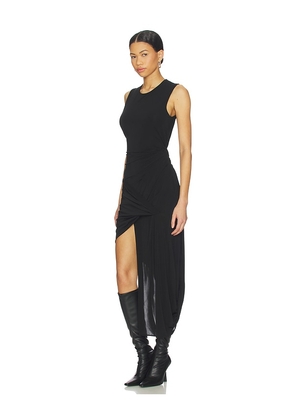 Helmut Lang Twist Drape Dress in Black. Size M. Also in XS, S.