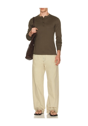 SIMKHAI Dolton Henley in Green. Size S. Also in M, XXL/2X.