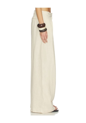 FAITHFULL Sofia Trouser in Neutral. Size L. Also in M, XL.