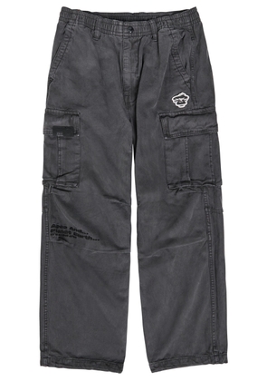 Aape Straight-leg Cotton Cargo Trousers - Black - L
