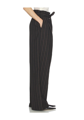 Helsa Stripe Twill Super Baggy Pants in Charcoal. Size L. Also in XXS, XS, S, M, XL.
