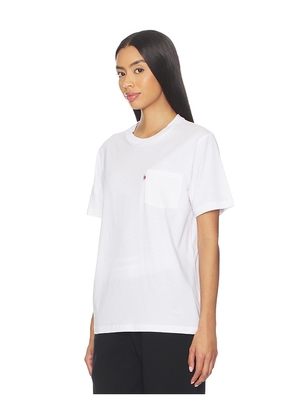 HOMMEgirls X Fruit Of The Loom Pocket Tee in White. Size M. Also in XS, S.