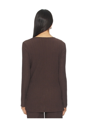 HATCH The Lucia Shirt in Brown. Size L. Also in XL, XS.