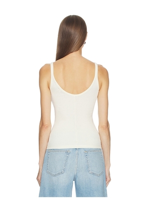 GRLFRND U-neck Tank in White. Size L. Also in S, M, XL.