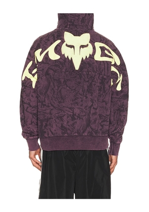 Fox Racing Image Print Fleece Hoodie in Purple. Size L. Also in S, M, XL/1X.