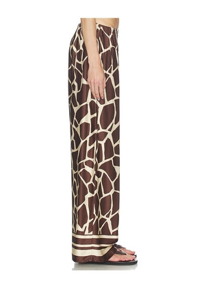 FAITHFULL Jensen Pant in Brown,Beige. Size XS. Also in S, M, XL.