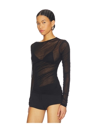 Helmut Lang Seamed Wind Top in Black. Size L. Also in XS, S, M.