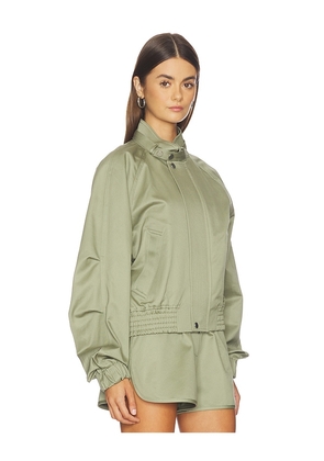 Helmut Lang Trench Bomber in Sage. Size M. Also in XS, S, L.