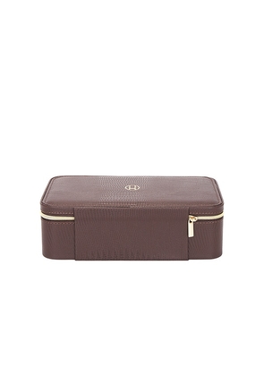 Heaven Mayhem Travel Jewelry Case in Brown.