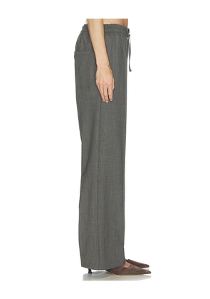 Helsa Wool Blend Drawcord Trousers in Grey. Size L. Also in XXS, XS, S, M.
