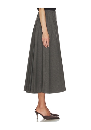 Helsa Wool Blend Pleated Skirt in Grey. Size M. Also in XXS, XS, S.