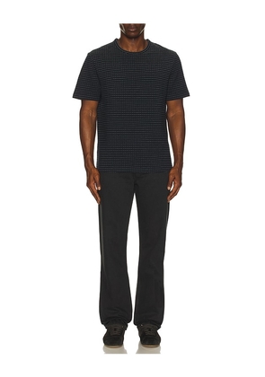FRAME Jacquard Stripe Tee in Blue. Size M. Also in S, XL/1X, XXL/2X.