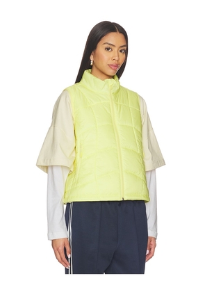 Halfdays Claude Insulated Vest in Lemon. Size L. Also in S, XS, M, XL.