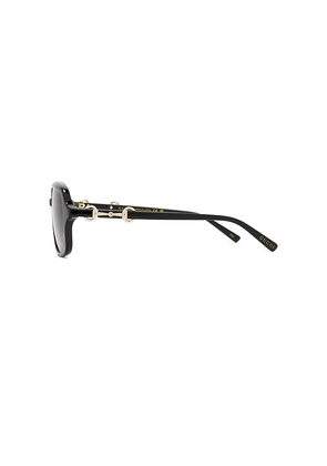 Gucci Shield Sunglasses in Black.