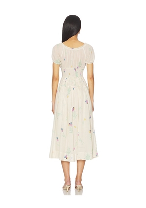 Free People Complete Me Midi Dress in Ivory. Size XS. Also in S, XL.