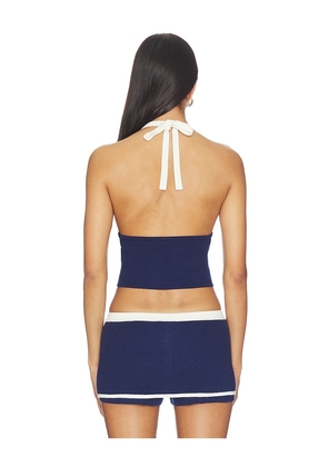 For Love & Lemons Caroline Top in Navy. Size L. Also in S, M, XL.