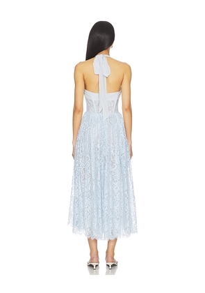 For Love & Lemons Lakeside Midi Dress in Baby Blue. Size XS. Also in L, M, S, XL.