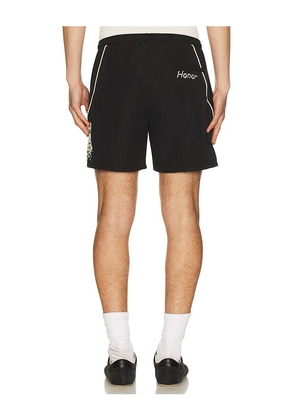 Honor The Gift Growth Track Short in Black. Size L. Also in S, XL/1X, XXL/2X.