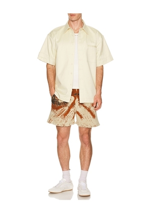 ISA BOULDER Floyd Towel Short in Brown. Size S. Also in M, L, XL/1X.