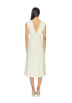 Free People x REVOLVE Me + You Midi Slip Dress in Lemon. Size L. Also in XS, S, M, XL.